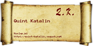 Quint Katalin névjegykártya